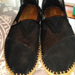 Black mesh Tom's espidrills  *like new